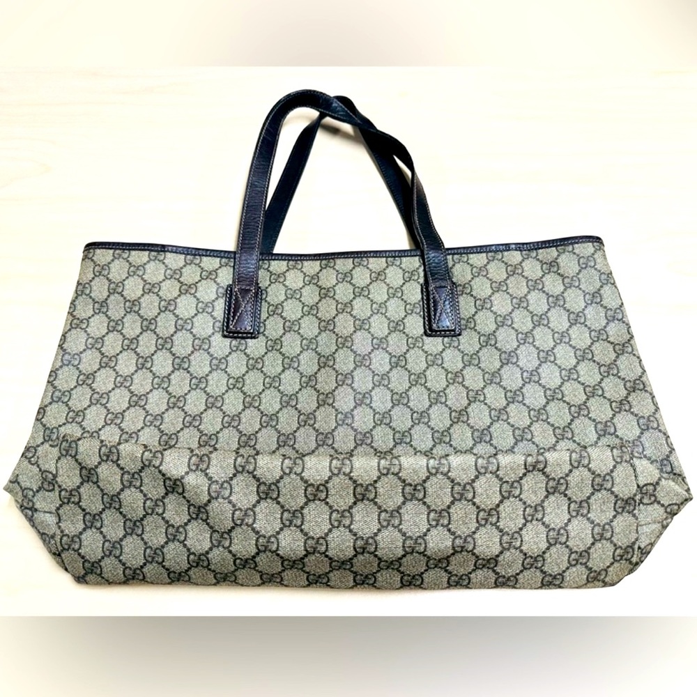 Gucci Beige and Brown GG Supreme Tote